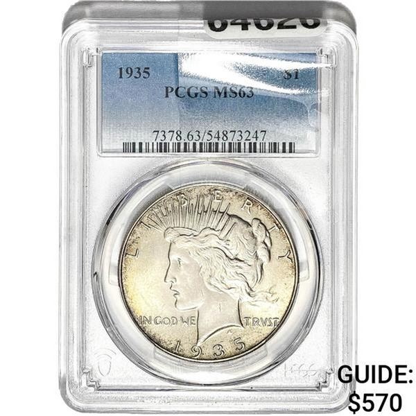 1935 Morgan Silver Dollar PCGS MS63