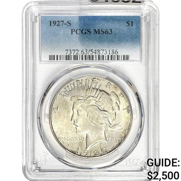 1927-S Morgan Silver Dollar PCGS MS63