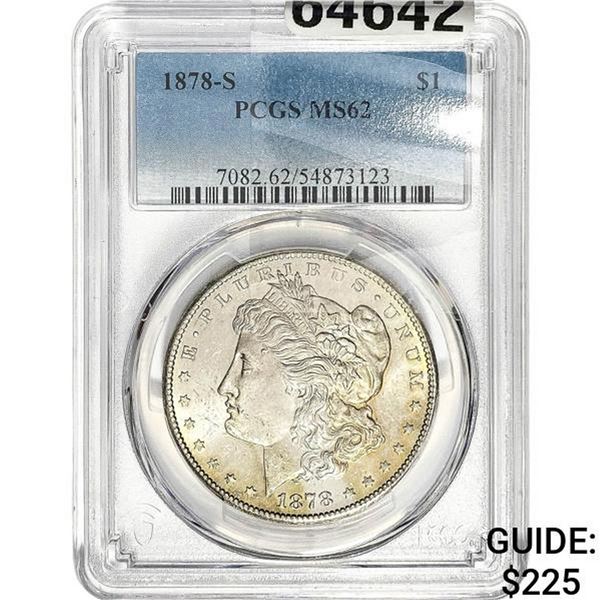 1878-S Morgan Silver Dollar PCGS MS62
