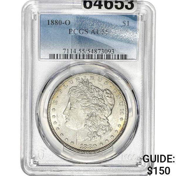 1880-O Morgan Silver Dollar PCGS AU55