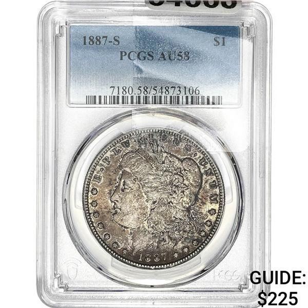 1887-S Mercury Silver Dollar PCGS AU58