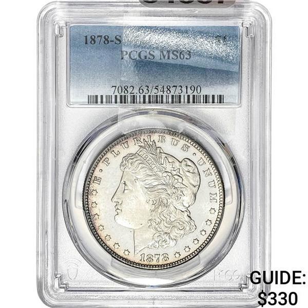 1878-S Morgan Silver Dollar PCGS MS63