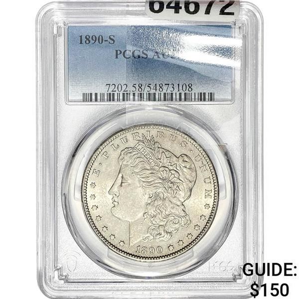 1890-S Morgan Silver Dollar PCGS AU58