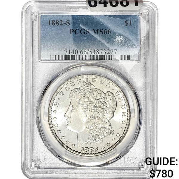 1882-S Morgan Silver Dollar PCGS MS66