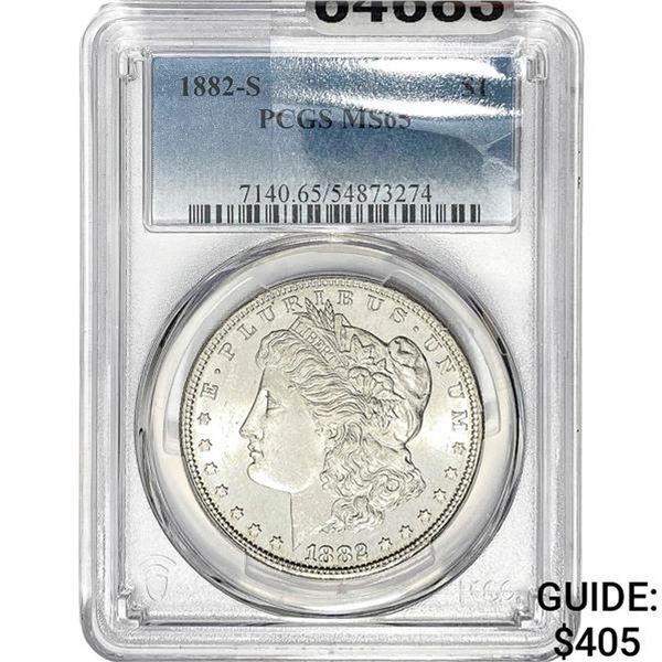 1882-S Morgan Silver Dollar PCGS MS65