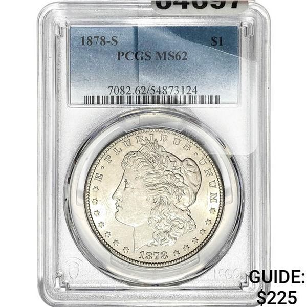 1878-S Morgan Silver Dollar PCGS MS62