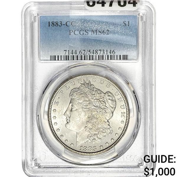 1883-CC Morgan Silver Dollar PCGS MS62