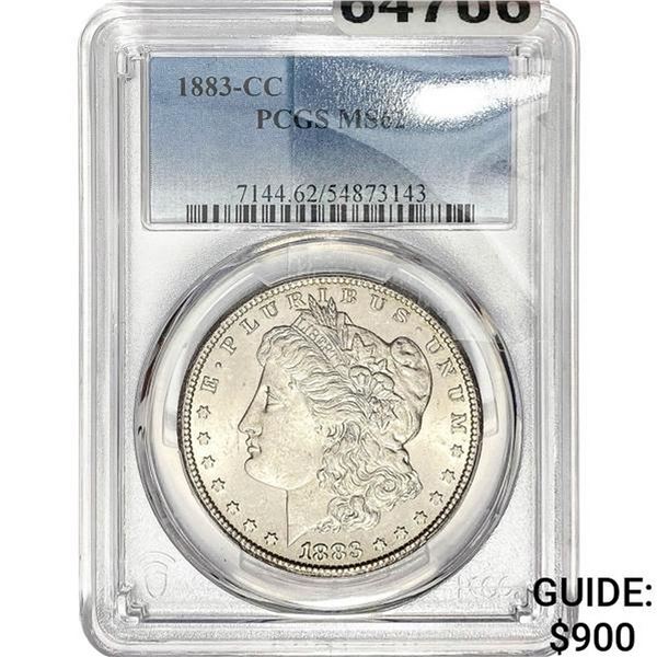 1883-CC Morgan Silver Dollar PCGS MS62