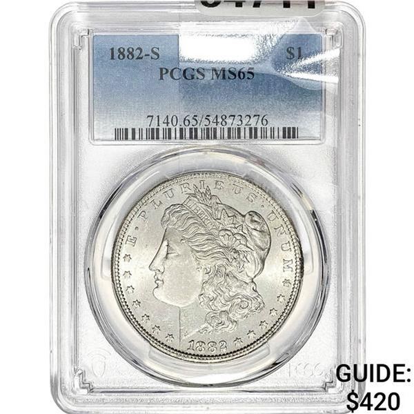 1882-S Morgan Silver Dollar PCGS MS65