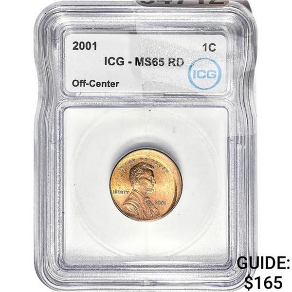 2001 Lincoln Memorial Cent ICG MS65 RD