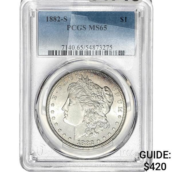 1882-S Morgan Silver Dollar PCGS MS65