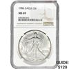 1986 $1 Silver Eagle NGC MS69