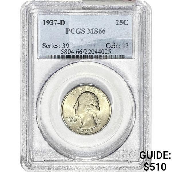 1937-D Washington Silver Quarter ICG MS66