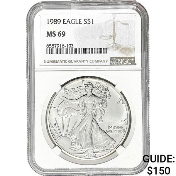1989 $1 Silver Eagle NGC MS69