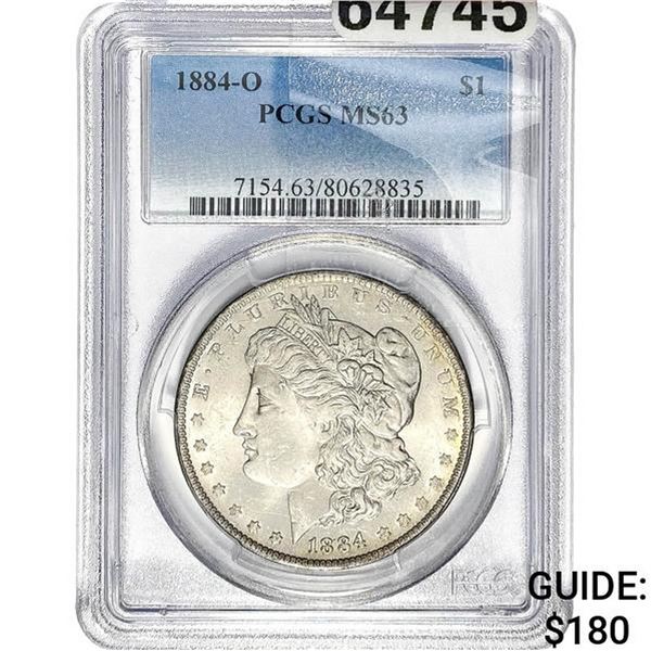 1884-O Morgan Silver Dollar PCGS MS63