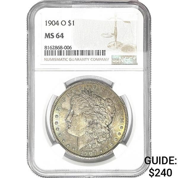 1904-O Morgan Silver Dollar NGC MS64