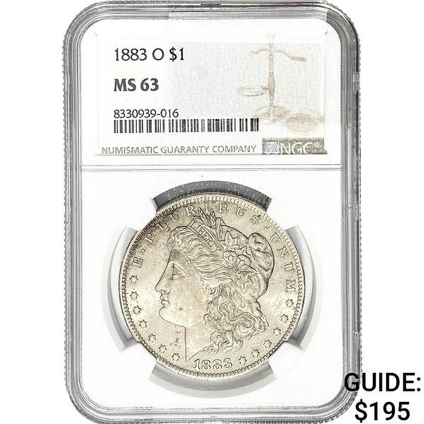 1883-O Morgan Silver Dollar NGC MS63
