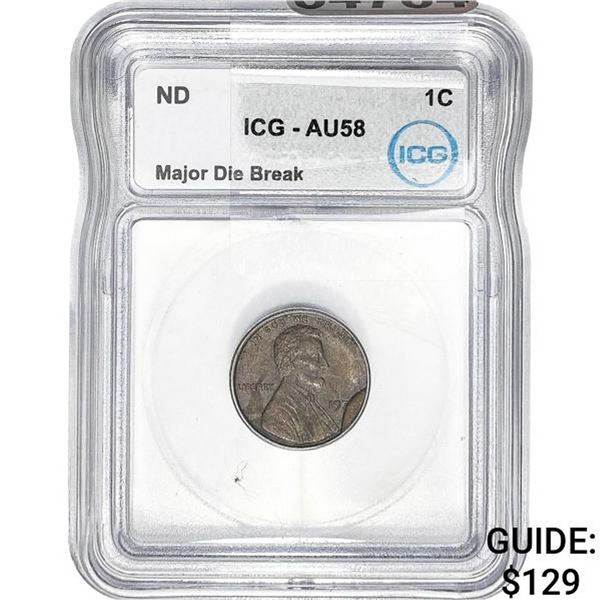 ND Lincoln Memorial Cent ICG AU58
