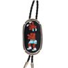 Image 2 : Zuni Bev Etsate Multi Stone Inlay Kachina Bolo Tie