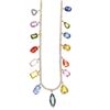 Image 3 : 29.05ct Multicolored Sapphire Diamond 14k Necklace