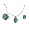Image 1 : Rare Ca. 1978 Navajo Apache Blue Turquoise Set