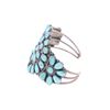 Image 4 : Ca. 1950 Navajo Petit Point Cluster Turquoise Cuff