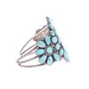 Image 7 : Ca. 1950 Navajo Petit Point Cluster Turquoise Cuff