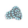 Image 8 : Ca. 1950 Navajo Petit Point Cluster Turquoise Cuff