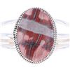 Image 2 : Navajo Herbert Tsosie Striped Red Jasper Bracelet
