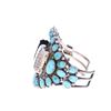 Image 3 : Large Navajo Turquoise Petit Point Silver Bracelet