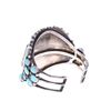 Image 4 : Large Navajo Turquoise Petit Point Silver Bracelet