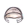 Image 5 : Large Navajo Turquoise Petit Point Silver Bracelet
