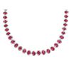 Image 2 : 34.07 RARE Burmese Ruby Diamond Platinum Necklace