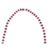 Image 3 : 34.07 RARE Burmese Ruby Diamond Platinum Necklace