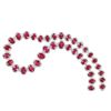 Image 4 : 34.07 RARE Burmese Ruby Diamond Platinum Necklace