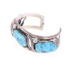 Image 1 : Ca. 1930 Navajo Old Pawn Silver Turquoise Bracelet