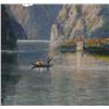 Image 13 : C. 1900's Callaheide "Fisherman Lake" Oil Painting