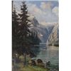 Image 4 : C. 1900's Callaheide "Fisherman Lake" Oil Painting