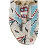 Image 3 : 19th C. Cheyenne Beaded Buffalo Hide Moccasins