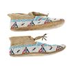 Image 7 : 19th C. Cheyenne Beaded Buffalo Hide Moccasins