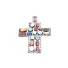 Image 2 : Large Navajo Sterling Multi-Stone Cross Pendant