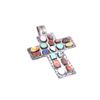 Image 3 : Large Navajo Sterling Multi-Stone Cross Pendant