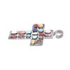 Image 5 : Large Navajo Sterling Multi-Stone Cross Pendant