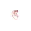Image 1 : 5.11ct Morganite & Diamond 14k Two Tone Gold Ring
