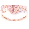 Image 5 : 5.11ct Morganite & Diamond 14k Two Tone Gold Ring