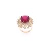 Image 3 : 17.67ct Ruby & Diamond 14k Yellow Gold Ring
