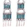 Image 3 : Zuni Sterling & Turquoise Needle Point Earrings