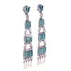 Image 4 : Zuni Sterling & Turquoise Needle Point Earrings