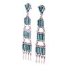 Image 5 : Zuni Sterling & Turquoise Needle Point Earrings