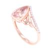 Image 9 : 1.62ct Morganite Diamond 14k Two Tone Gold Ring